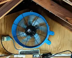 attic fan services with installed attic ventilation fan system in Naperville, IL